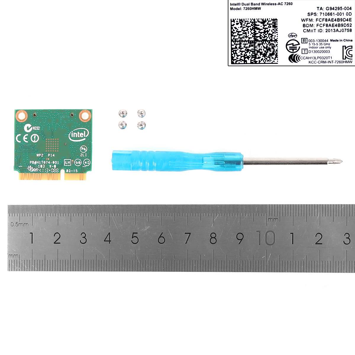 Picture of Intel7260HMW AC 5G dual band gigabit Wireless network interface controller 4.0 Bluetooth minipcie AX210